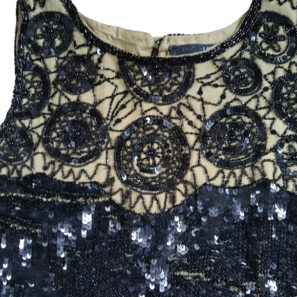 Vintage 80's Liu.jo Dress Art Wear Embellished Sequins Regency Gothic Wedding - Picture 3 of 15
